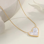 GOLD BIG HEART NECKLACE