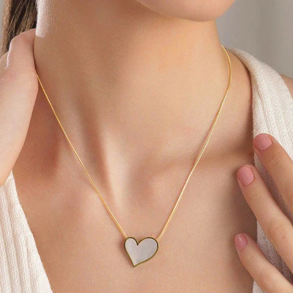 GOLD BIG HEART NECKLACE