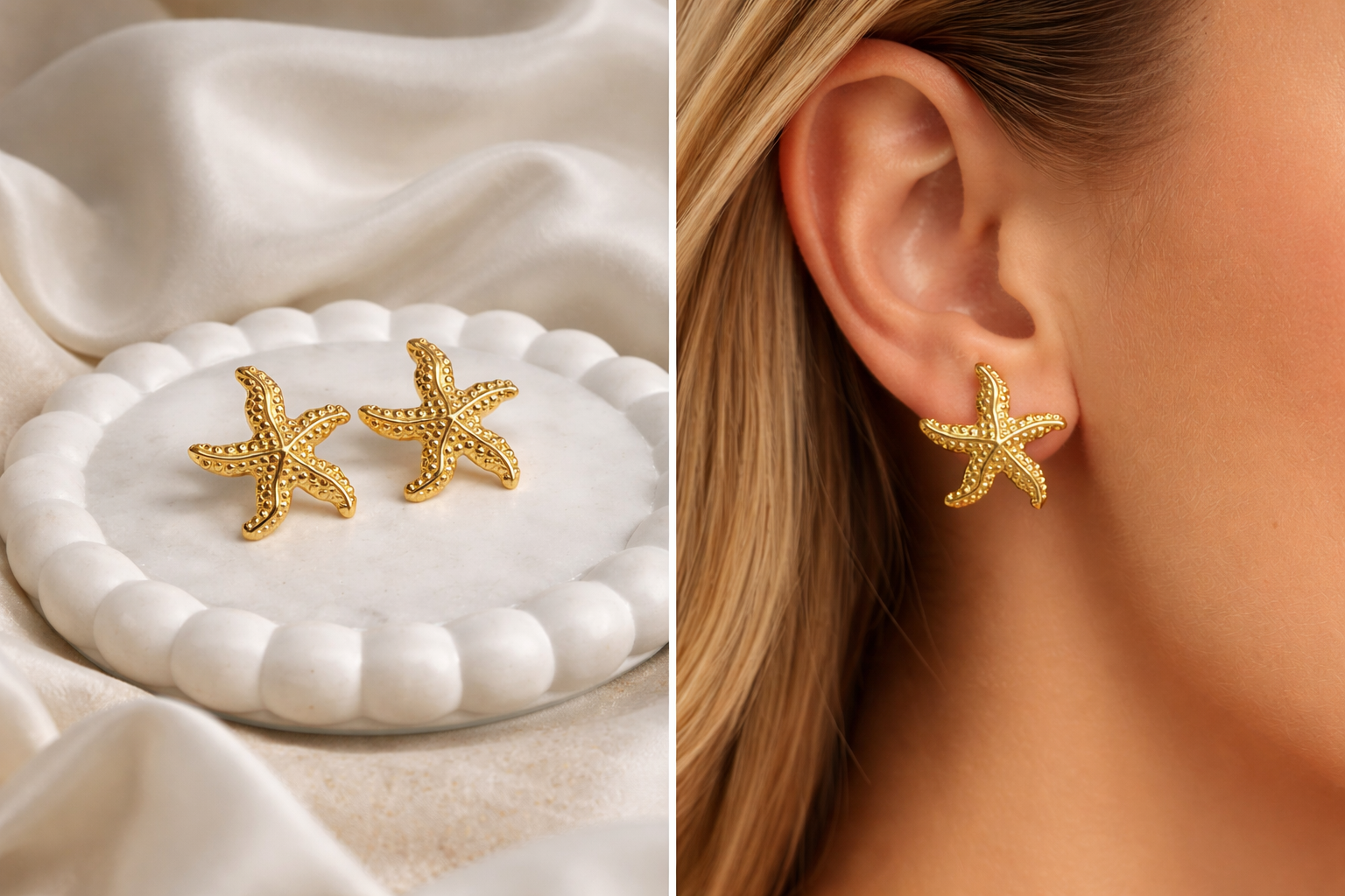 Anti tarnish earrings star