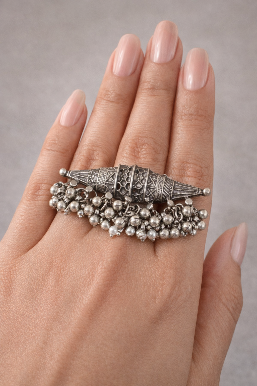 OXIDISED LARGE SIZE RING