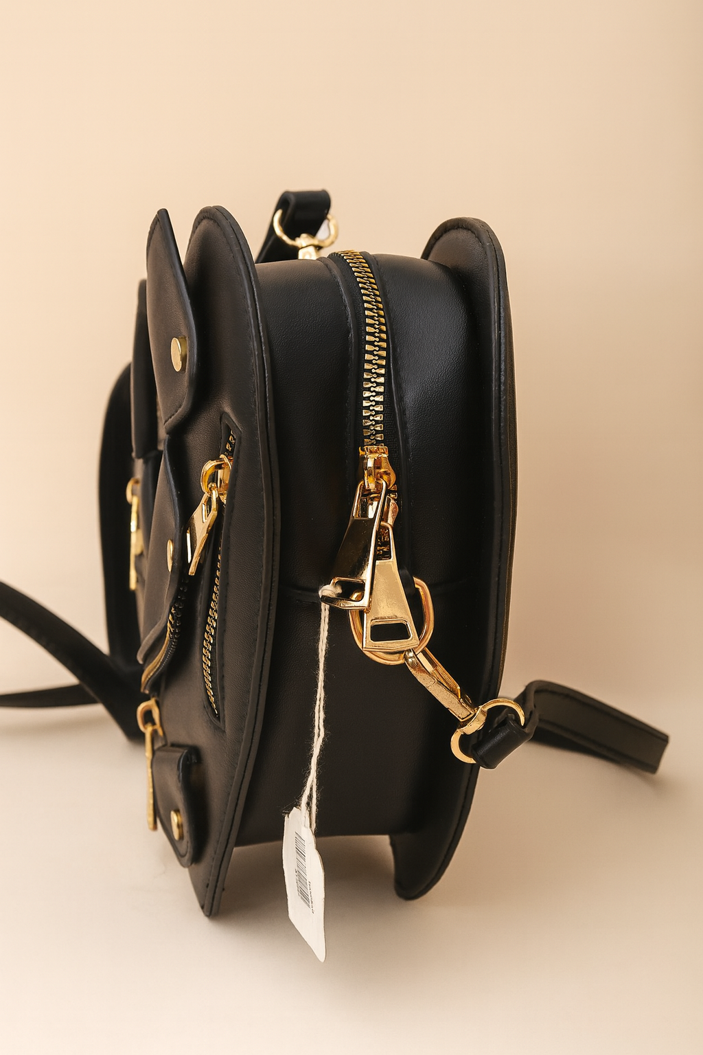 LEATHER HEART JACKET SLING BAG