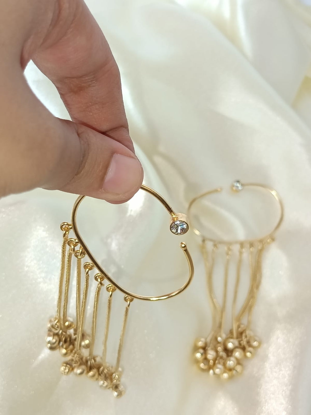 EARCUFF EARRINGS WITH GHUNGHROO