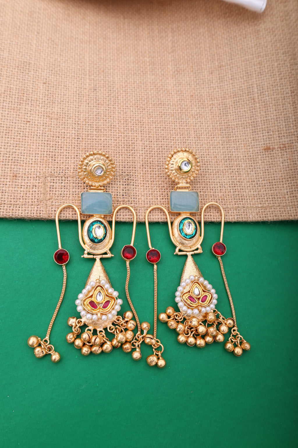 KASHMIRI EARRINGS BLUE