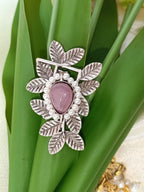 OXIDISED RING LEAF BIG