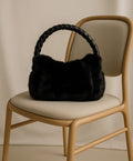 BLACK FUR HANDBAG