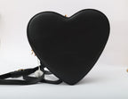 LEATHER HEART JACKET SLING BAG