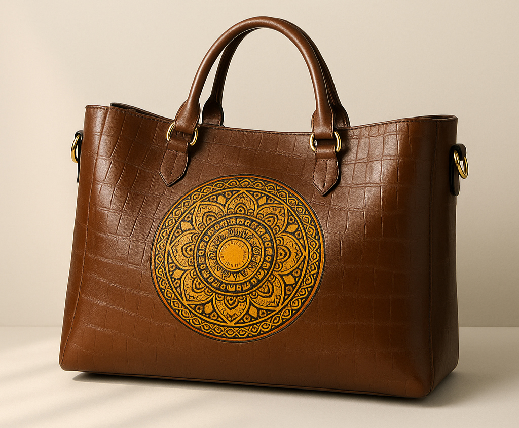 BROWN COLOUR SPACIOUS HANDBAG