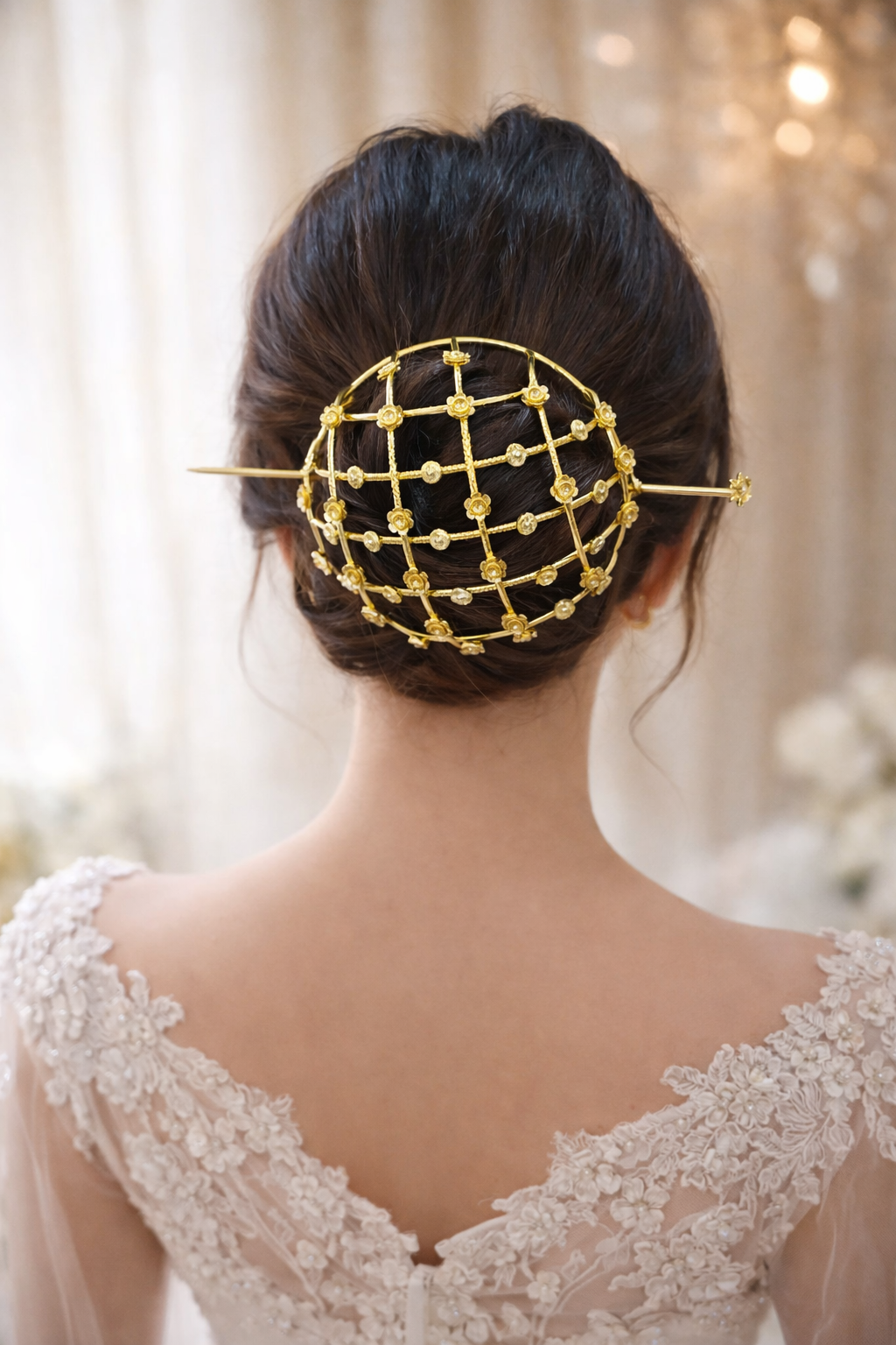 Traditional hair cage bun