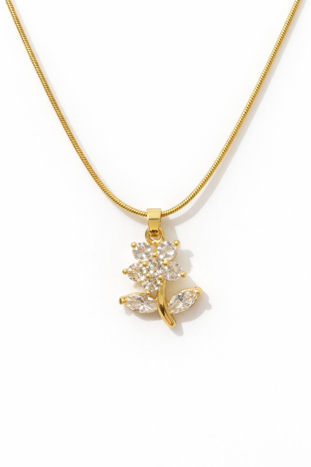 Floral necklace Anti tarnish