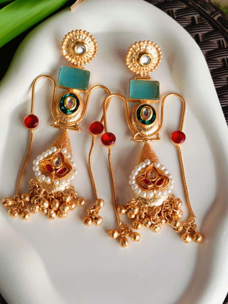 KASHMIRI EARRINGS BLUE