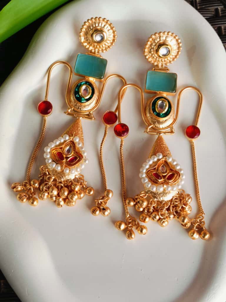 KASHMIRI EARRINGS BLUE