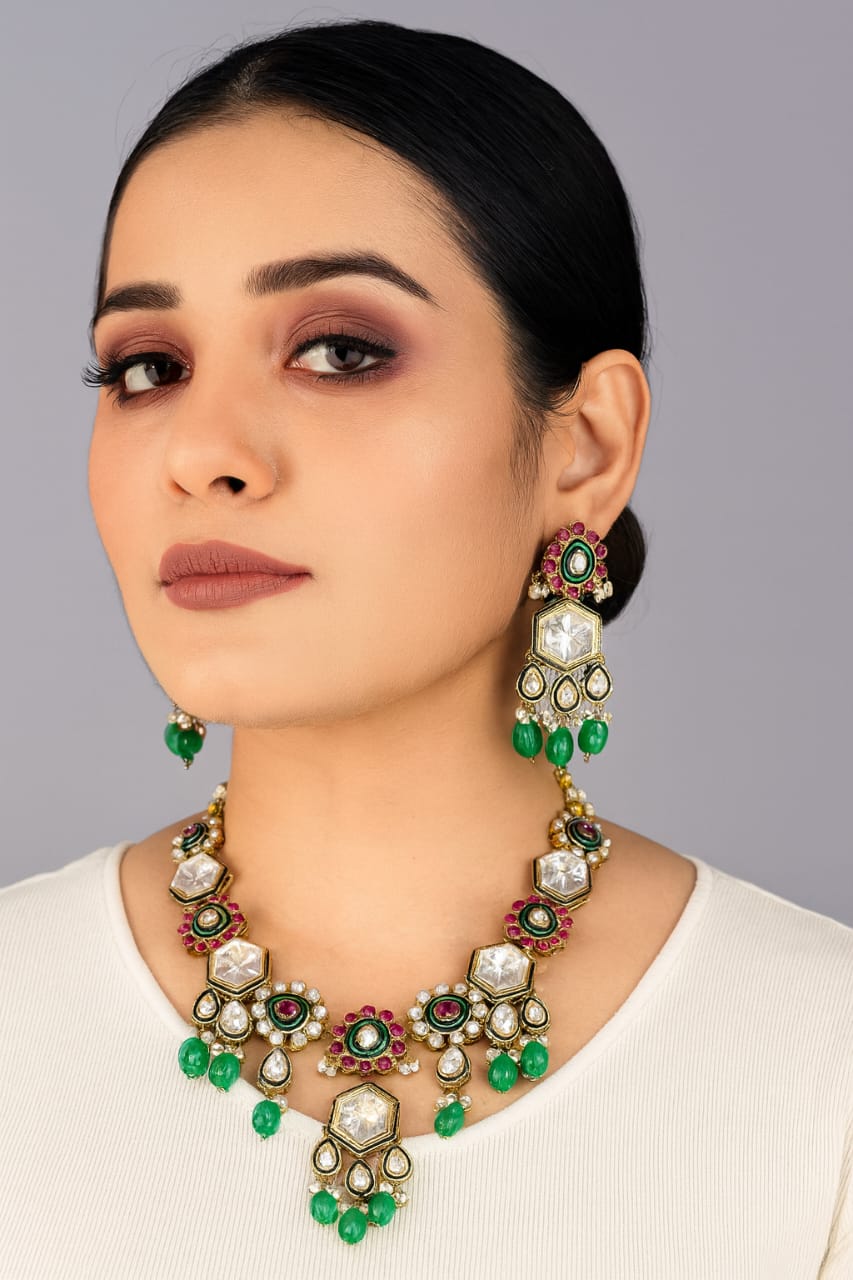 RUBY AND GREEN NECKLACE